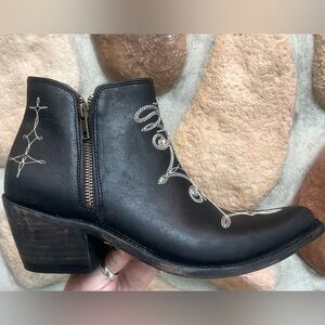 LIBERTY Black DALIA Zip ANKLE Boots BOOTIES 9